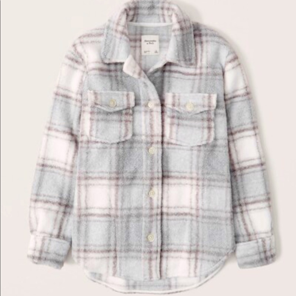 IN SEARCH OF Abercrombie Sherpa plaid shirt jacket